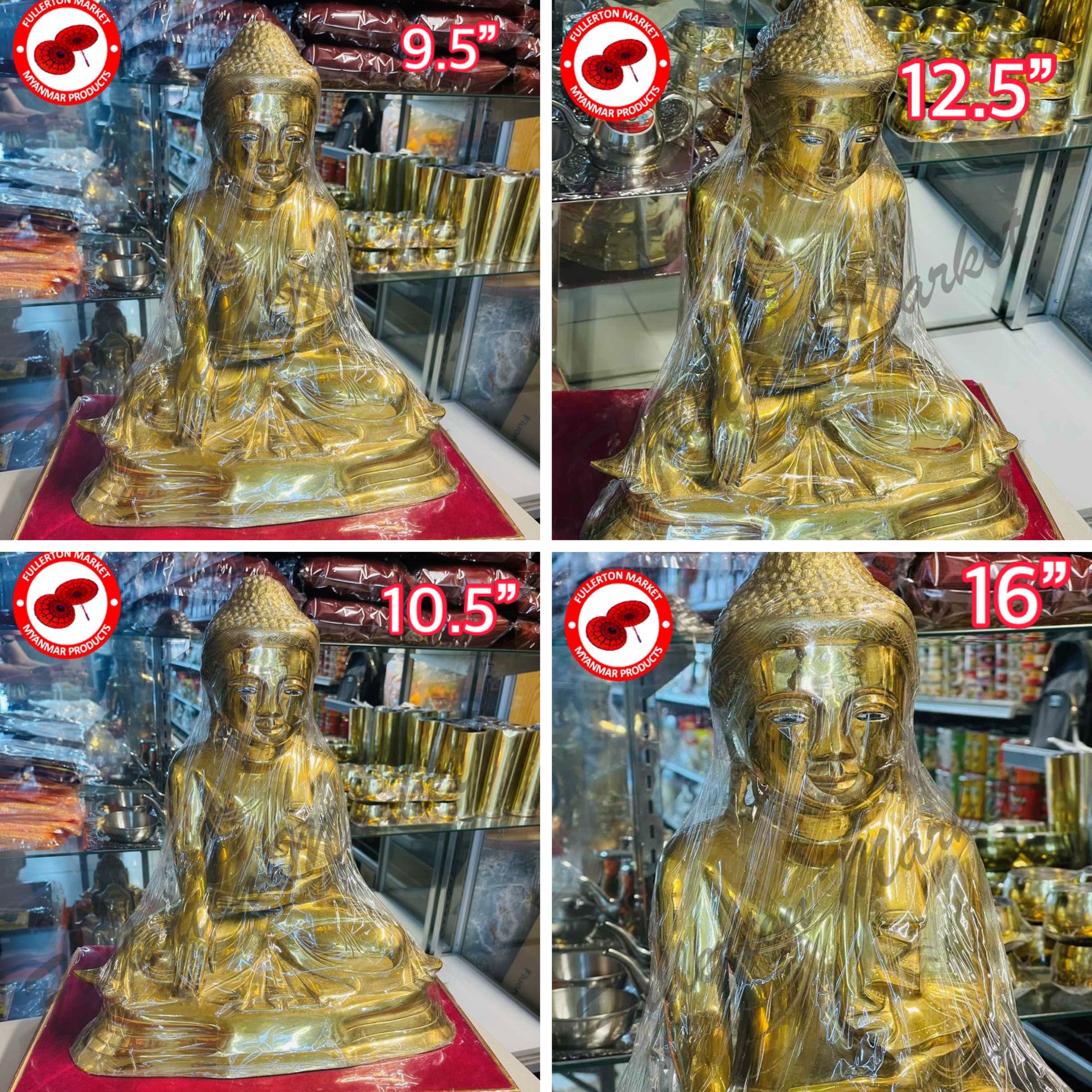 Buddha Statue  & Palin (10.5”)
